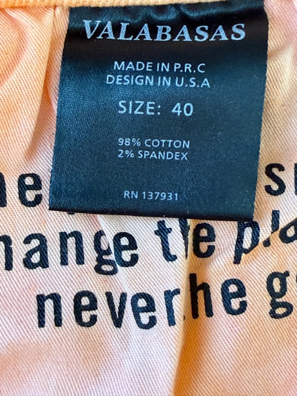 Valabasas Orange Tie Dye Distressed Patchwork Stacked Jeans Size 40 NWOT - Picture 9 of 9